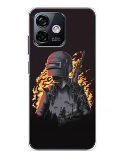 Чохол для Ulefone Note 16 Pro з картинкою «PUBG — вогняний силует»