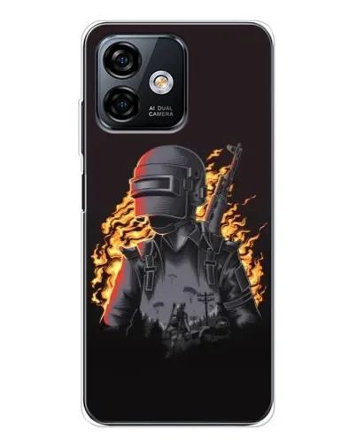 Чохол для Ulefone Note 16 Pro з картинкою «PUBG — вогняний силует»