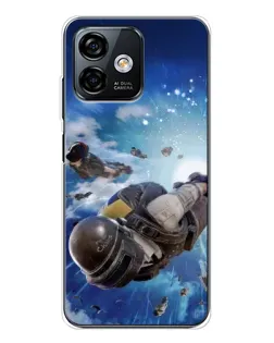 Чохол для Ulefone Note 16 Pro з картинкою «Десант PUBG — стрибок»