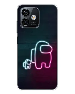 Чохол для Ulefone Note 16 Pro з картинкою «Among Us неон-арт»