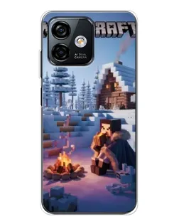Чохол для Ulefone Note 16 Pro з картинкою «Зимовий Minecraft»