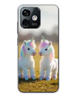 Чехол для Ulefone Note 16 Pro с картинкой «Пара единорогов» Чехол для Ulefone Note 16 Pro с картинкой «Пара единорогов»