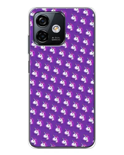Чехол для Ulefone Note 16 Pro с картинкой «Единороги на фиолетовом»