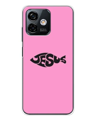 Чохол для Ulefone Note 16 Pro з картинкою «Рожевий символ Jesus»
