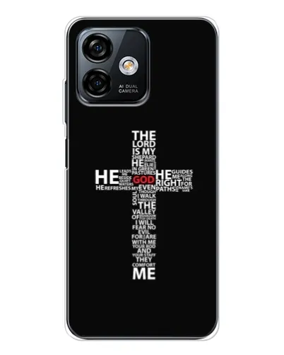 Чехол для Ulefone Note 16 Pro с картинкой «Текстовый крест» Чехол для Ulefone Note 16 Pro с картинкой «Текстовый крест»