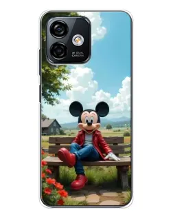 Чехол для Ulefone Note 16 Pro с картинкой «Микки на скамейке»