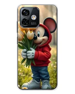 Чехол для Ulefone Note 16 Pro с картинкой «Микки с тюльпанами» Чехол для Ulefone Note 16 Pro с картинкой «Микки с тюльпанами»