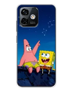 Чехол для Ulefone Note 16 Pro с картинкой «Губка Боб и Патрик ночью» Чехол для Ulefone Note 16 Pro с картинкой «Губка Боб и Патрик ночью»