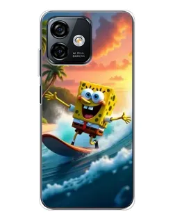 Чехол для Ulefone Note 16 Pro с картинкой «Губка Боб серфингист» Чехол для Ulefone Note 16 Pro с картинкой «Губка Боб серфингист»