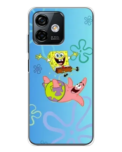 Чехол для Ulefone Note 16 Pro с картинкой «Спанч Боб и Патрик»