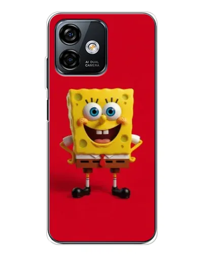Чехол для Ulefone Note 16 Pro с картинкой «Спанч Боб на красном»