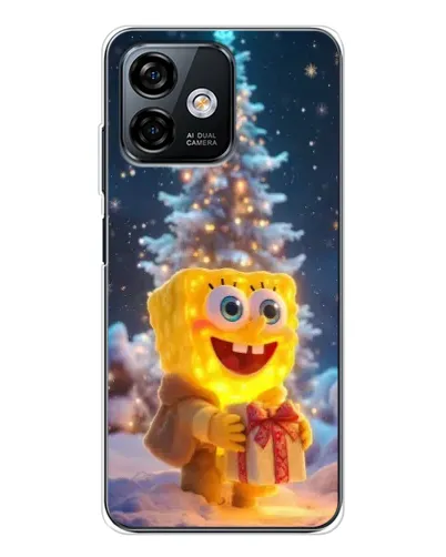 Чехол для Ulefone Note 16 Pro с картинкой «Рождественский Спанч Боб»