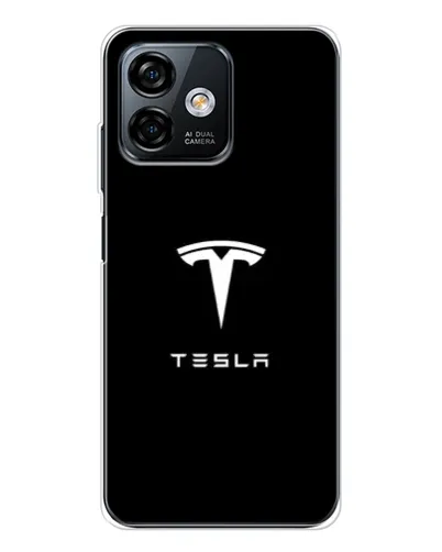 Чохол для Ulefone Note 16 Pro з картинкою «Tesla White Logo»