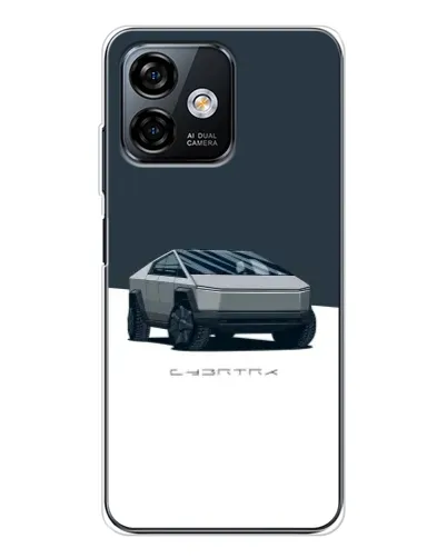 Чохол для Ulefone Note 16 Pro з картинкою «Сріблястий Cybertruck Tesla»