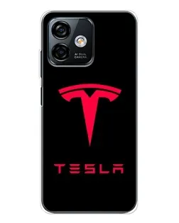Чохол для Ulefone Note 16 Pro з картинкою «Tesla Red Logo»