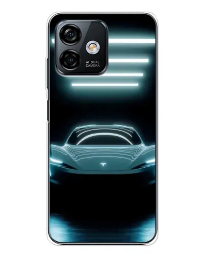 Чохол для Ulefone Note 16 Pro з картинкою «Tesla в неоні»