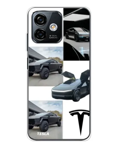 Чохол для Ulefone Note 16 Pro з картинкою «Колаж Cybertruck Tesla»