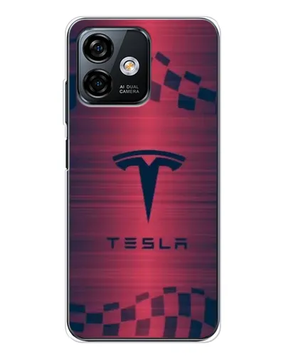 Чохол для Ulefone Note 16 Pro з картинкою «Тесла червоний карбон»