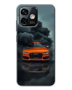 Чохол для Ulefone Note 16 Pro з картинкою «Audi у хмарах диму»