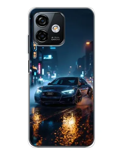 Чохол для Ulefone Note 16 Pro з картинкою «Нічне місто та Audi»