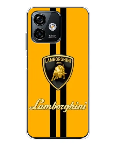 Чохол для Ulefone Note 16 Pro з картинкою «Lamborghini Stripe жовтий»
