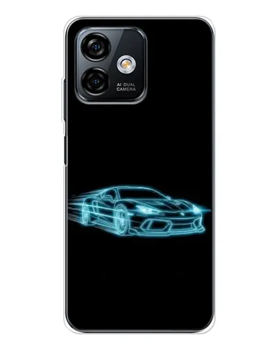 Чохол для Ulefone Note 16 Pro з картинкою «Неоновий контур Lamborghini»