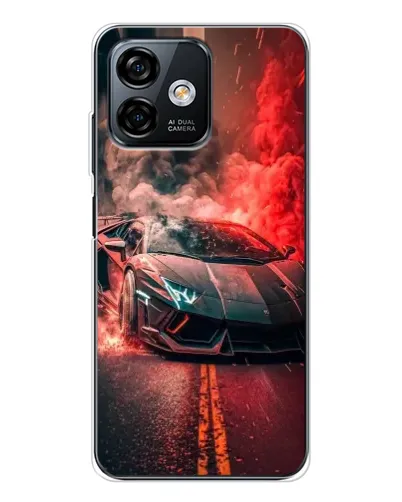 Чохол для Ulefone Note 16 Pro з картинкою «Lamborghini червоний дим»