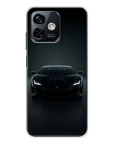 Чохол для Ulefone Note 16 Pro з картинкою «Чорний Lamborghini Aventador»