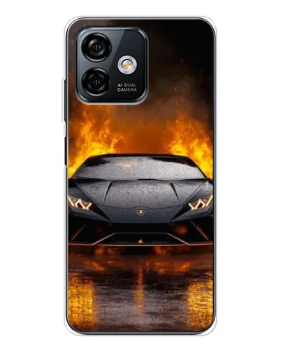 Чохол для Ulefone Note 16 Pro з картинкою «Lamborghini у вогні»
