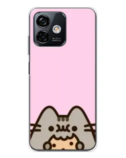 Чехол для Ulefone Note 16 Pro с картинкой «Pusheen и печенье»