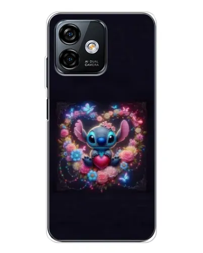 Чехол для Ulefone Note 16 Pro с картинкой «Stitch в цветах» Чехол для Ulefone Note 16 Pro с картинкой «Stitch в цветах»