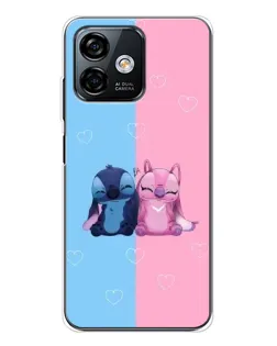 Чехол для Ulefone Note 16 Pro с картинкой «Stitch и Angel Love»