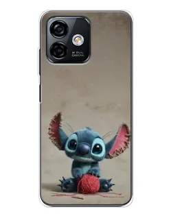 Чехол для Ulefone Note 16 Pro с картинкой «Стич на коричневом фоне»