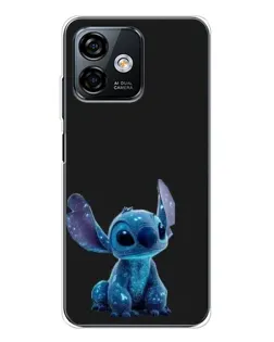 Чехол для Ulefone Note 16 Pro с картинкой «Стич на черном»