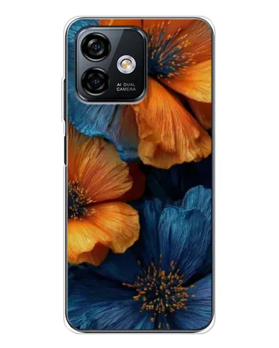 Чехол для Ulefone Note 16 Pro с картинкой «Яркая сине-оранжевая флора» Чехол для Ulefone Note 16 Pro с картинкой «Яркая сине-оранжевая флора»