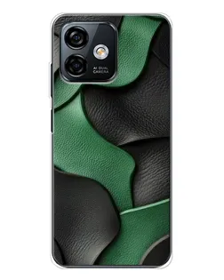 Чохол для Ulefone Note 16 Pro з картинкою «Зелені шкіряні хвилі»