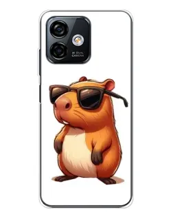 Чехол для Ulefone Note 16 Pro с картинкой «Капибара в очках»