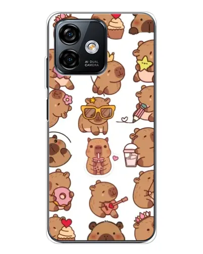 Чехол для Ulefone Note 16 Pro с картинкой «Стикерпак с капибарами» Чехол для Ulefone Note 16 Pro с картинкой «Стикерпак с капибарами»