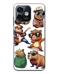 Чехол для Ulefone Note 16 Pro с картинкой «Крутые капибары музыканты»