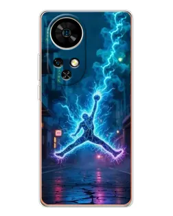 Чехол для Ulefone Note 17 Pro с картинкой «Jordan Gold Jumpman»