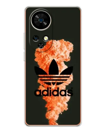 Чехол для Ulefone Note 17 Pro с картинкой «Оранжевый дым Adidas»