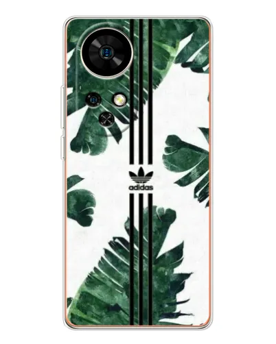 Чехол для Ulefone Note 17 Pro с картинкой «Пальмовые листья адидас»
