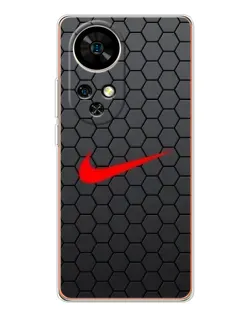 Чехол для Ulefone Note 17 Pro с картинкой «Nike — карбоновая сетка»