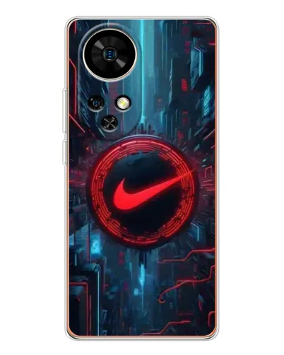 Чехол для Ulefone Note 17 Pro с картинкой «Техногенный стиль Nike»
