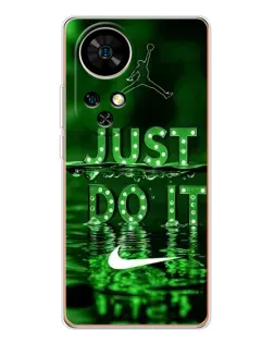 Чехол для Ulefone Note 17 Pro с картинкой «Зеленый неоновый Nike»
