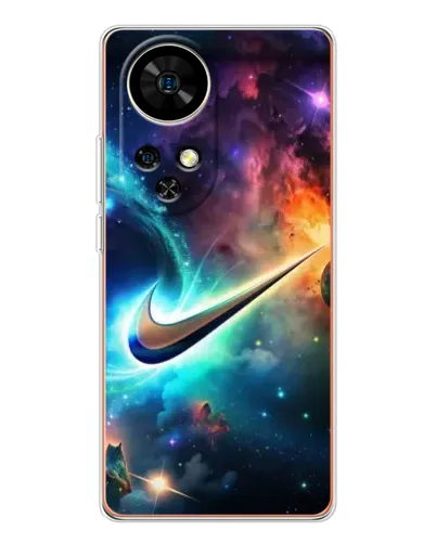 Чехол для Ulefone Note 17 Pro с картинкой «Космический Nike Swoosh»