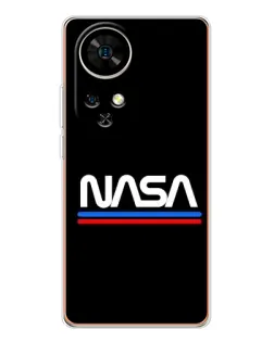 Чехол для Ulefone Note 17 Pro с картинкой «NASA — классика Red Blue»