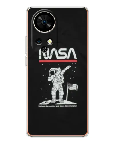 Чехол для Ulefone Note 17 Pro с картинкой «NASA — шагаем по Луне»