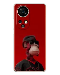 Чехол для Ulefone Note 17 Pro с картинкой «Bored Ape в красном»
