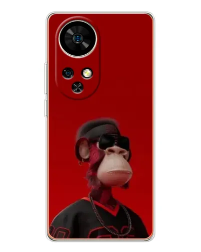 Чехол для Ulefone Note 17 Pro с картинкой «Bored Ape в красном»